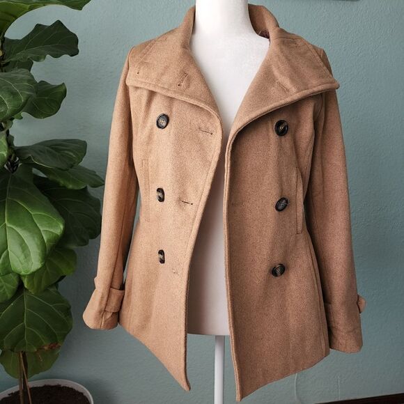 Thread and supply camel doble breasted wool blend jacket - Picture 13 of 16